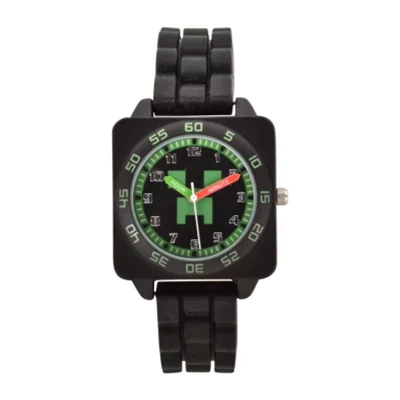 Minecraft Boys Black Strap Watch Min9011jc