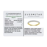 (H-I / I1) Womens 1/4 CT. T.W. Lab Grown White Diamond 10K Gold Wedding Band