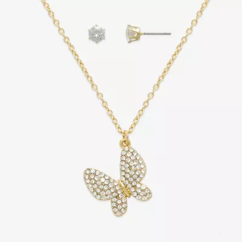 Mixit Womens Butterfly Hypoallergenic 2-pc. Jewelry Set