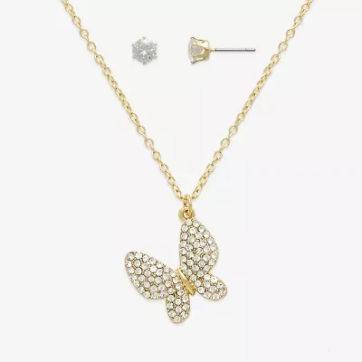 Mixit Womens Butterfly Hypoallergenic 2-pc. Jewelry Set