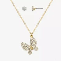 Mixit Womens Butterfly Hypoallergenic 2-pc. Jewelry Set