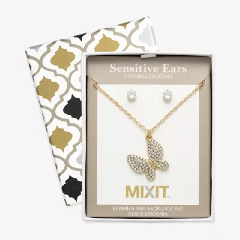 Mixit Womens Butterfly Hypoallergenic 2-pc. Jewelry Set
