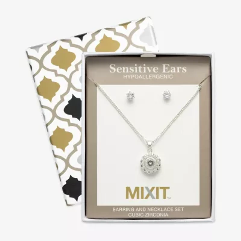 Mixit Womens Round Hypoallergenic 2-pc. Jewelry Set