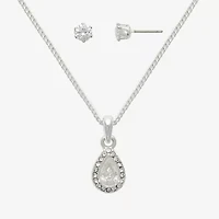 Mixit Womens Cubic Zirconia Hypoallergenic 2-pc. Jewelry Set