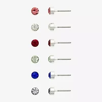 Mixit Womens Round Hypoallergenic 6 Pair Earring Set