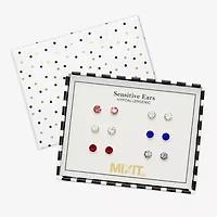 Mixit Womens Round Hypoallergenic 6 Pair Earring Set
