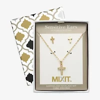 Mixit Womens Cross Hypoallergenic 2-pc. Jewelry Set