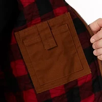 Smiths Workwear Flannel Mens Hooded Work Jacket