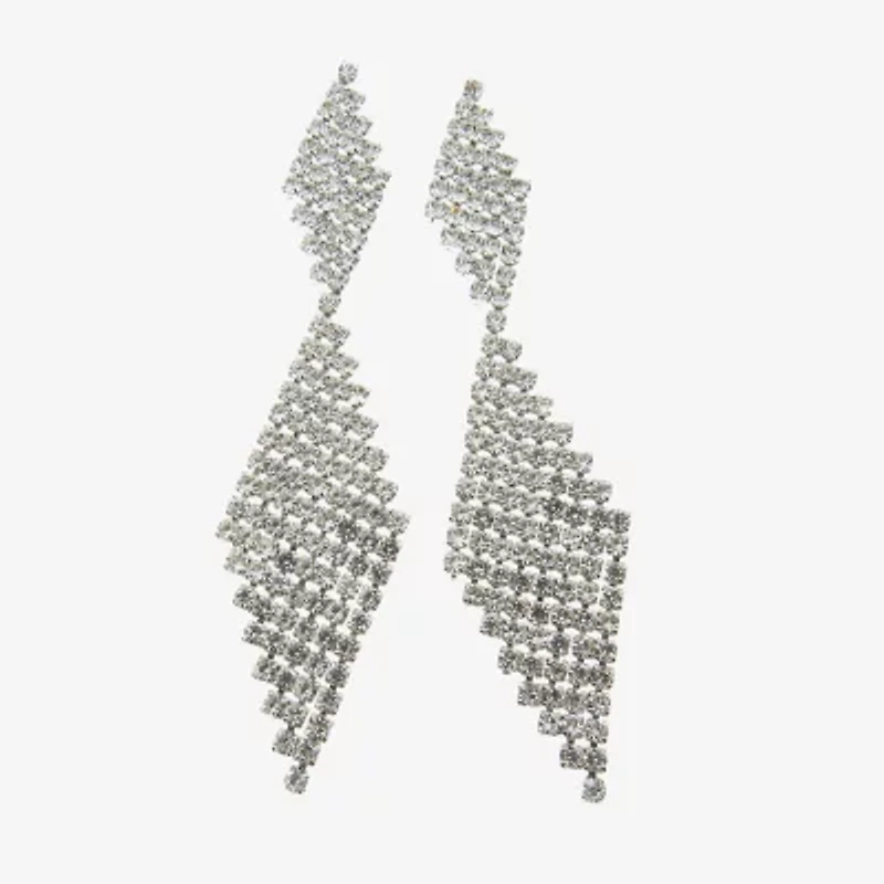 Vieste Rosa Womens Crystal Drop Earrings