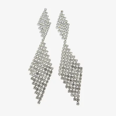 Vieste Rosa Womens Crystal Drop Earrings