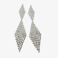 Vieste Rosa Womens Crystal Drop Earrings