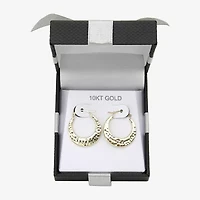 Womens 10K Gold 19.3mm Round Hoop Earrings