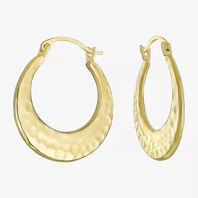 Womens 10K Gold 19.3mm Round Hoop Earrings