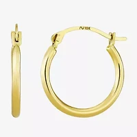 Womens 10K Gold 22mm Round Hoop Earrings
