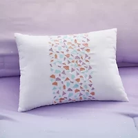 Mi Zone Sparkle Metallic Glitter Printed Reversible Comforter Set with decorative pillow