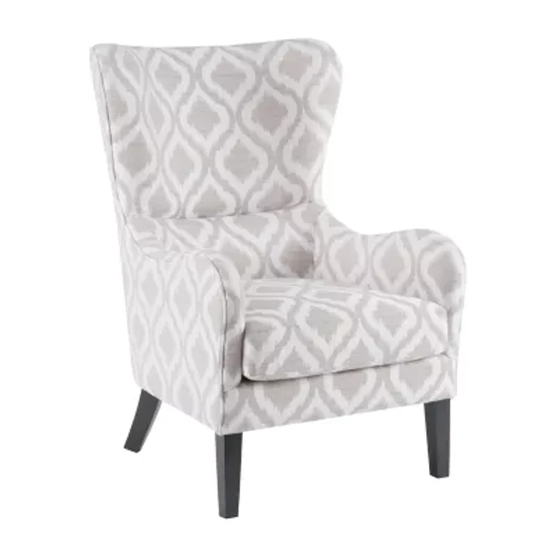 Madison Park Leda Winged Back Upholstered Armchair