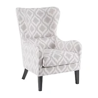 Madison Park Leda Winged Back Upholstered Armchair
