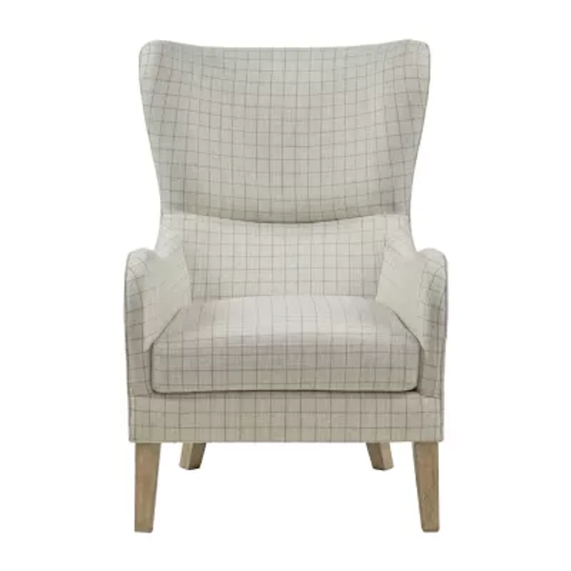 Madison Park Leda Winged Back Upholstered Armchair