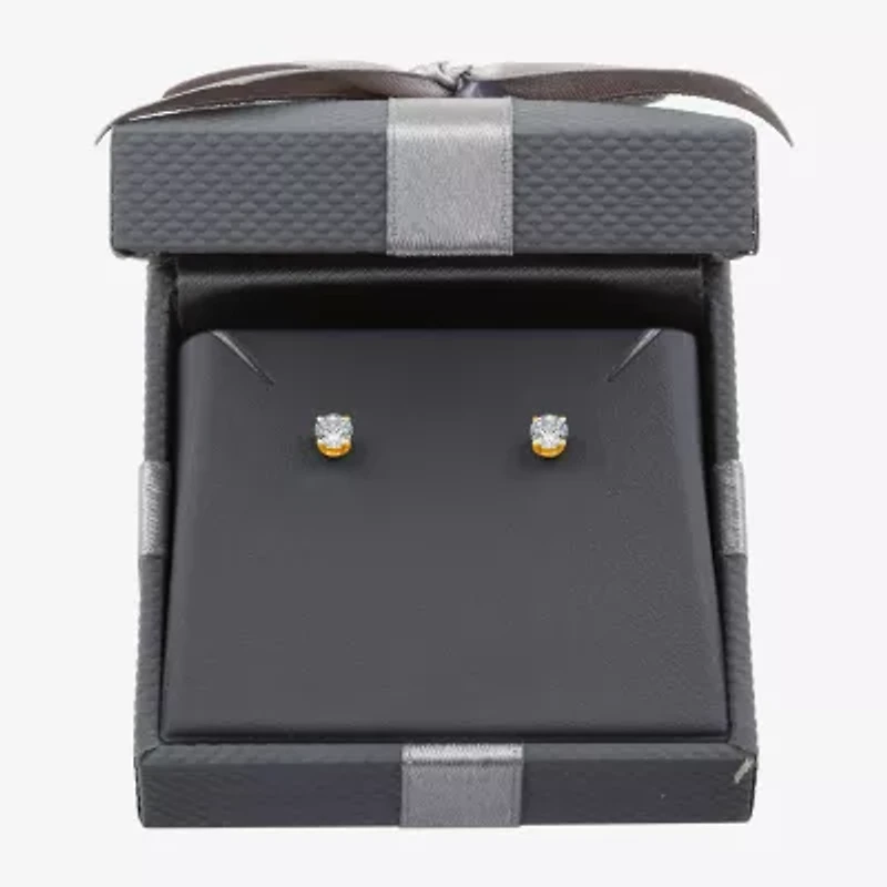 ( G/SI1-SI2 ) 3/8 CT. T.W. Lab-Grown Diamond 10K Gold Round Stud Earrings