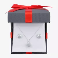 Womens 1/10 CT. T.W. Natural White Diamond Sterling Silver 2-pc. Jewelry Set