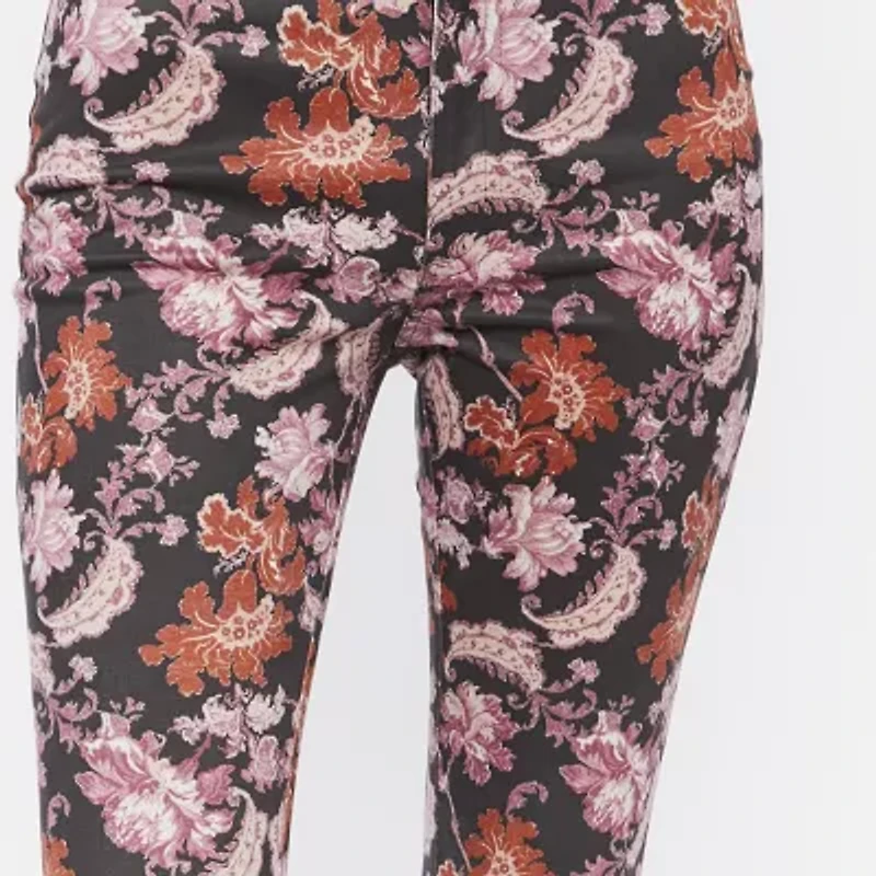 Forever 21 Womens Flare Mid Rise Juniors Pull-On Pant