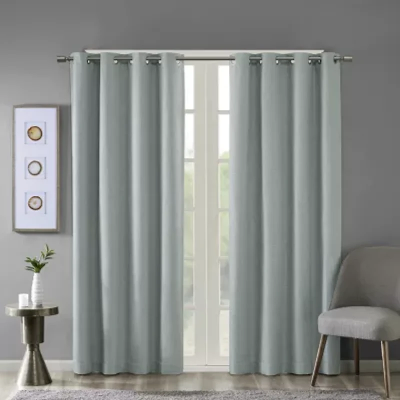 Madison Park Arlie Grommet Top Energy Saving Blackout Single Curtain Panel