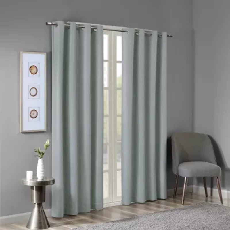 Madison Park Arlie Grommet Top Energy Saving Blackout Single Curtain Panel