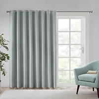 Madison Park Arlie 100"W X 84"L Energy Saving Blackout Grommet Top Patio Door Curtain