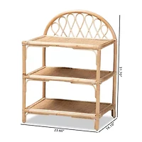 Redell Wood 3-Shelf Standard Bookshelf