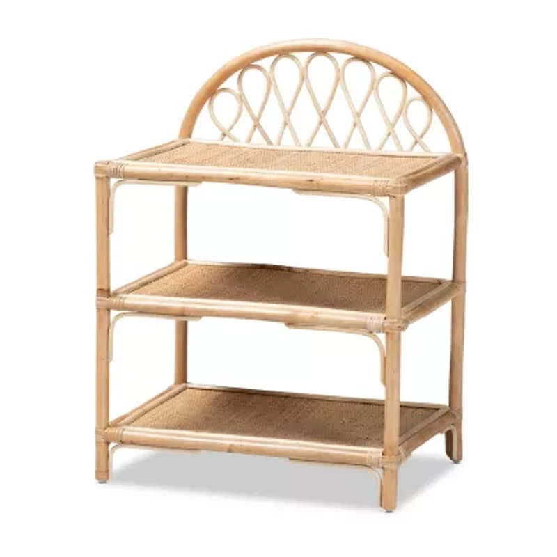 Redell Wood 3-Shelf Standard Bookshelf
