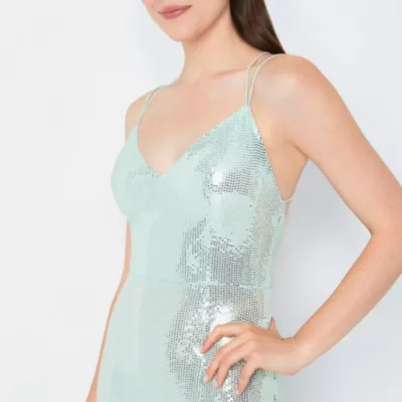 Speechless Womens Sleeveless Fitted Gown Juniors