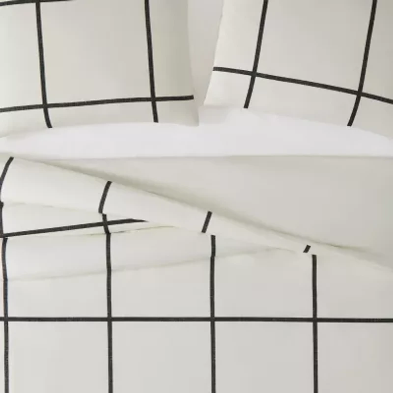 Truly Soft Kurt Windowpane Duvet Cover Set