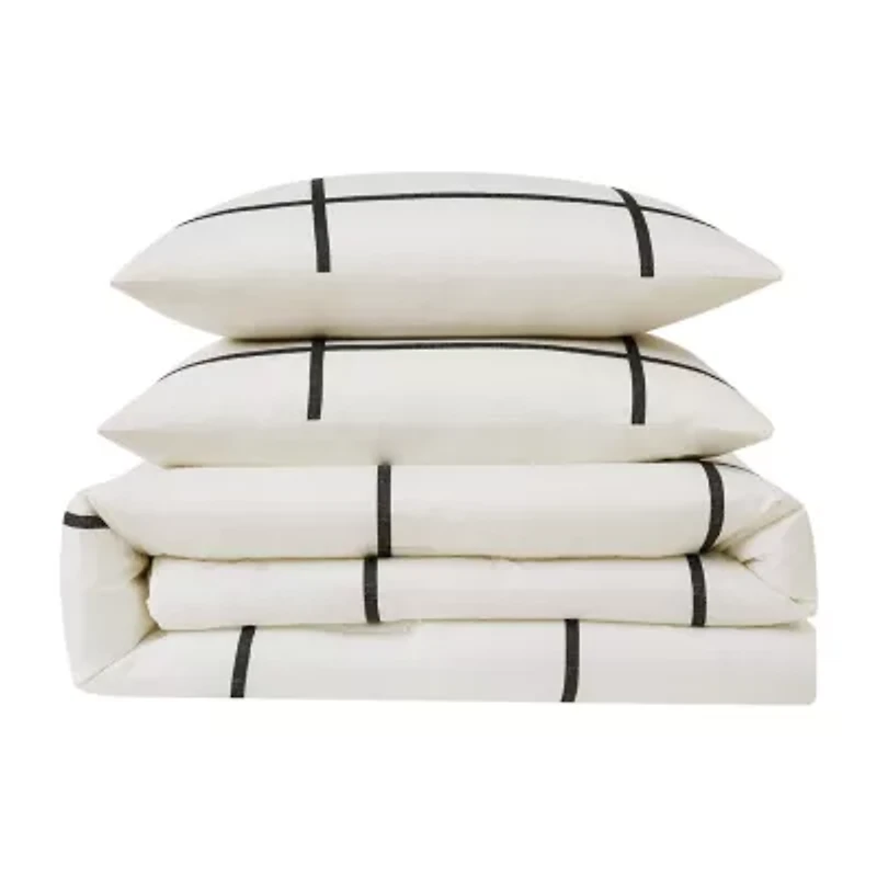 Truly Soft Kurt Windowpane Duvet Cover Set