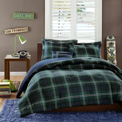 Intelligent Design Cameron Plaid Comforter Set with Decorative Pillow