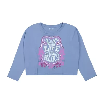Roxy Big Kid Girls Crew Neck Long Sleeve Modern Fit Graphic T-Shirt