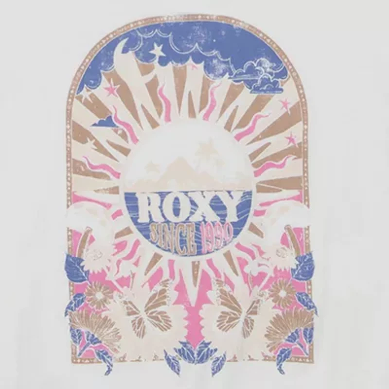 Roxy Big Kid Girls Crew Neck Long Sleeve Loose Fit Graphic T-Shirt