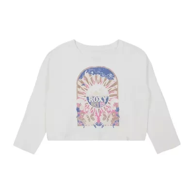 Roxy Big Kid Girls Crew Neck Long Sleeve Loose Fit Graphic T-Shirt