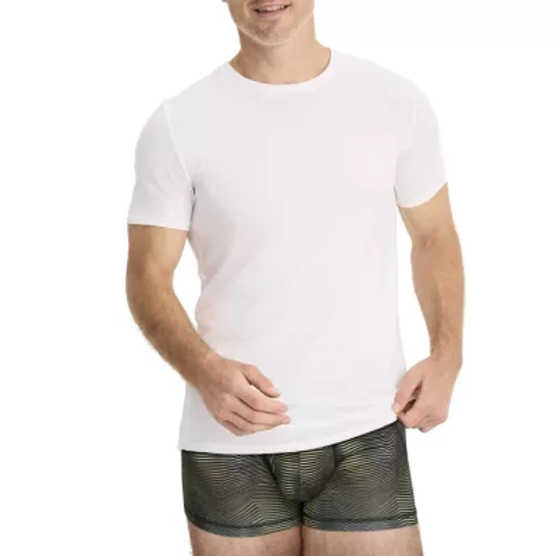 Jockey Cotton Stretch Mens 3 Pack Short Sleeve Crew Neck T-Shirt