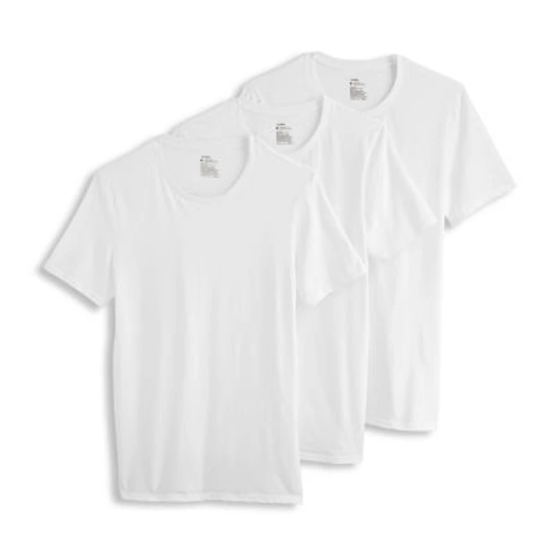 Jockey Cotton Stretch Mens 3 Pack Short Sleeve Crew Neck T-Shirt