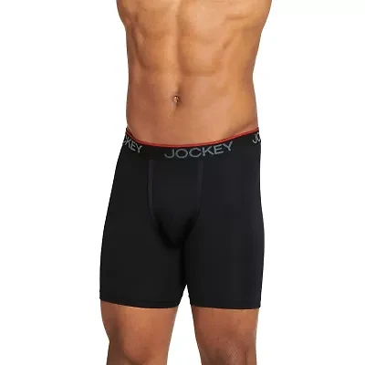 Jockey Chafe Proof Microfiber Mens 3 Pack Boxer Briefs 9251-004