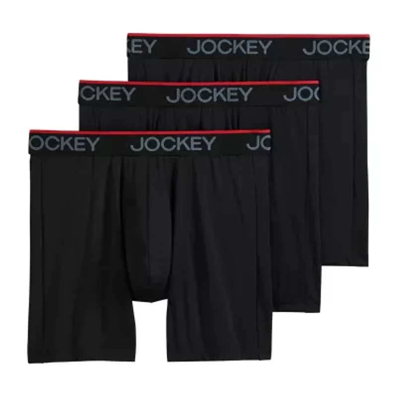 Jockey Chafe Proof Microfiber Mens 3 Pack Boxer Briefs 9251-004