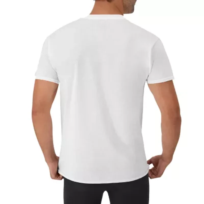 Hanes Fresh Iq Comfort Soft Mens 4 Pack Short Sleeve V Neck T-Shirt