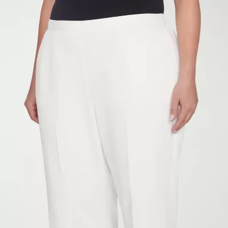 Alfred Dunner Copenhagen Womens Comfort Waistband Straight Corduroy Pant