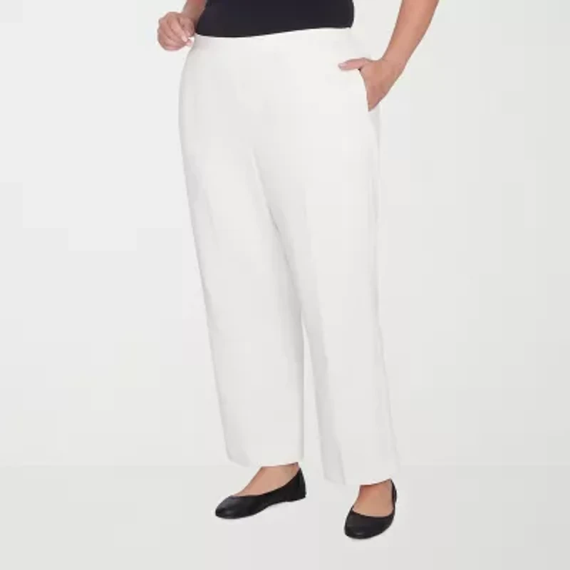 Alfred Dunner Copenhagen Womens Comfort Waistband Straight Corduroy Pant