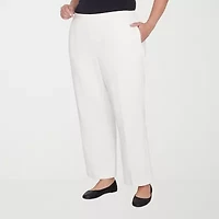 Alfred Dunner Copenhagen Womens Comfort Waistband Straight Corduroy Pant