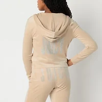Juicy By Couture Womens Hooded Lightweight Juniors Track Jacket