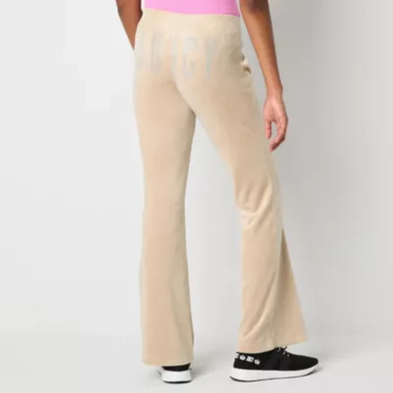 Juicy By Juicy Couture Womens Flare Mid Rise Juniors Track Pant