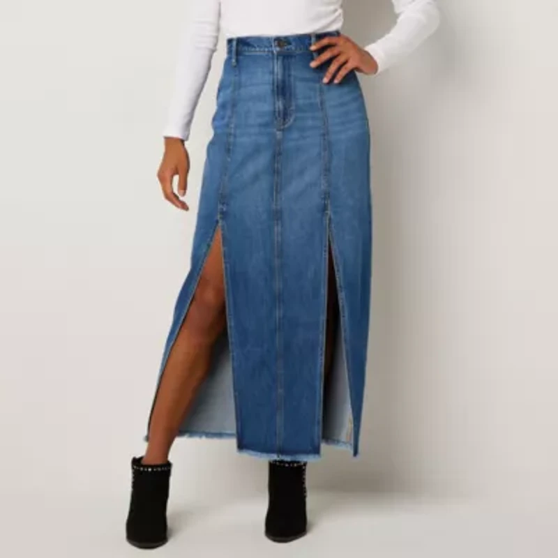 a.n.a Soft Drape Womens High Rise Maxi Skirt