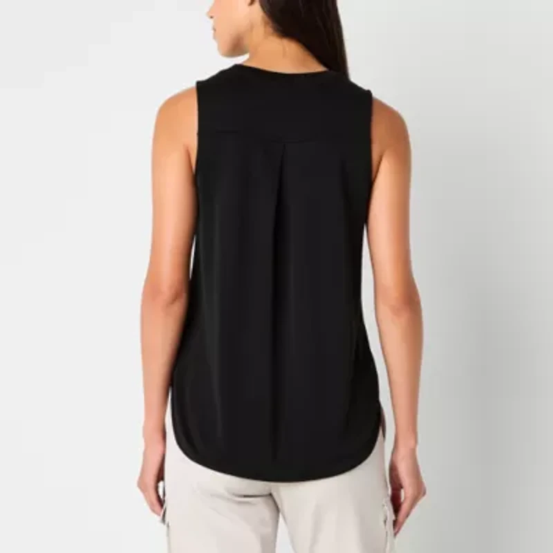 Stylus Womens Crew Neck Sleeveless Tank Top