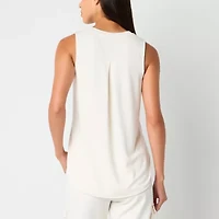 Stylus Womens Crew Neck Sleeveless Tank Top